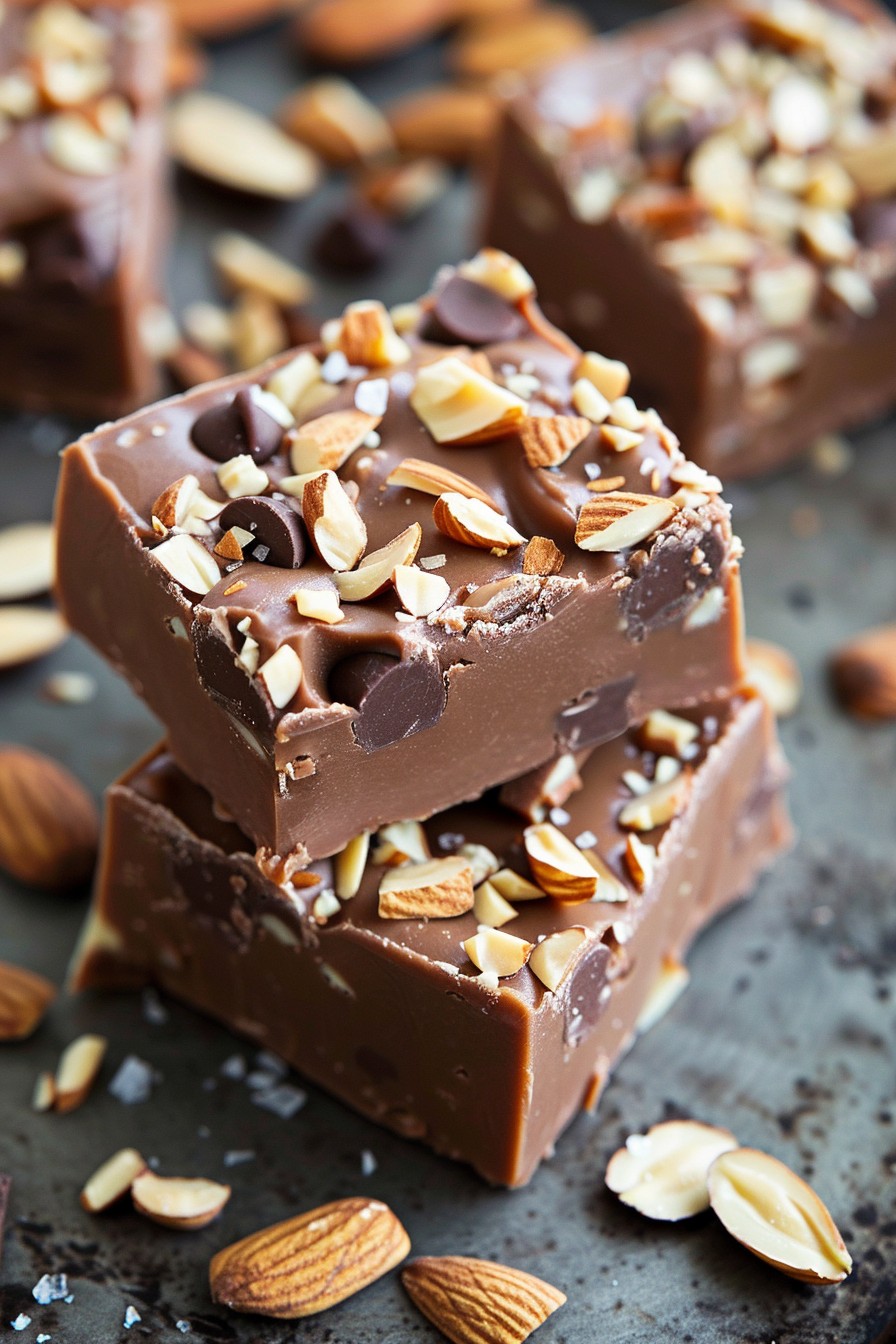 Chocolate Almond Bark Fudge Recipe