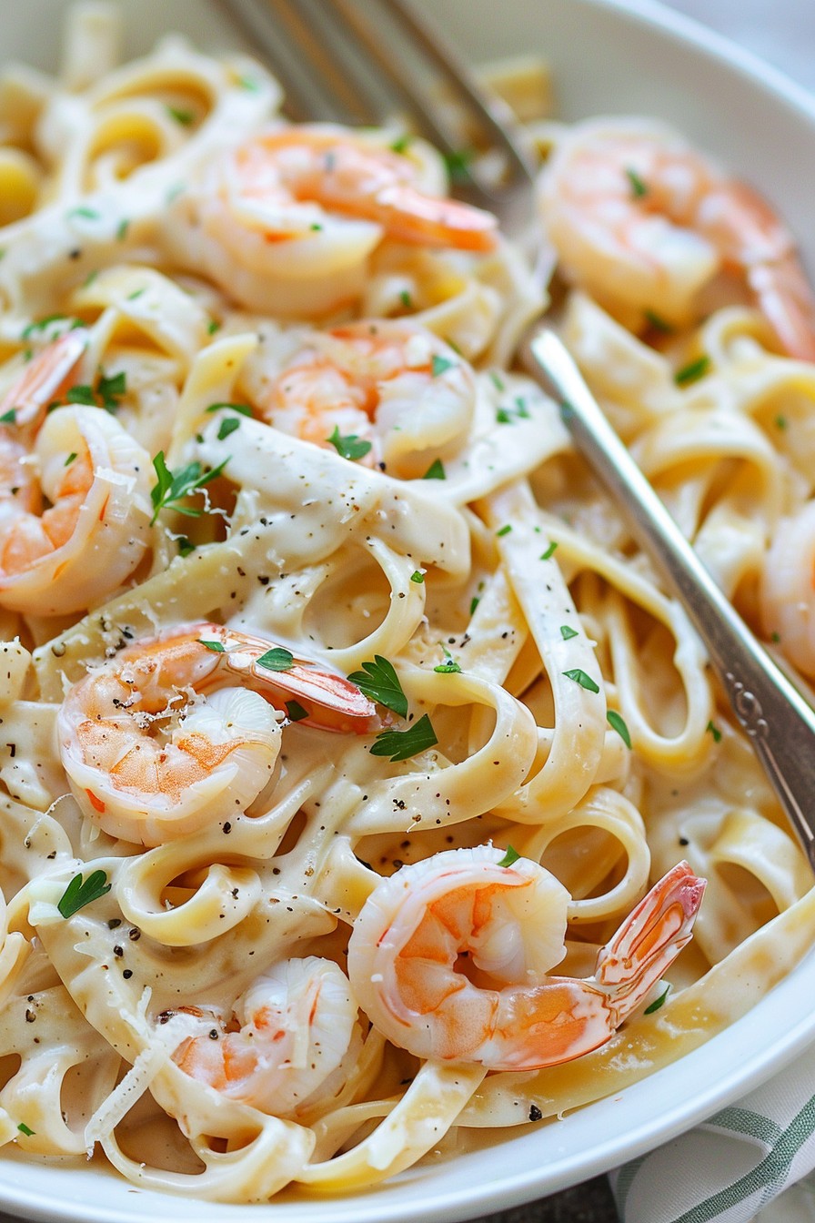 Fettuccine Alfredo Shrimp Recipe