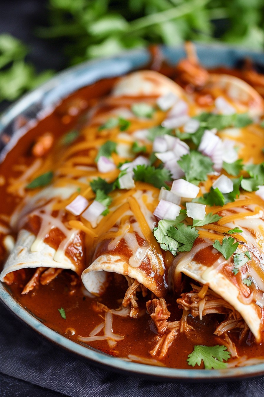 Instant Pot Chicken Enchilada Recipe