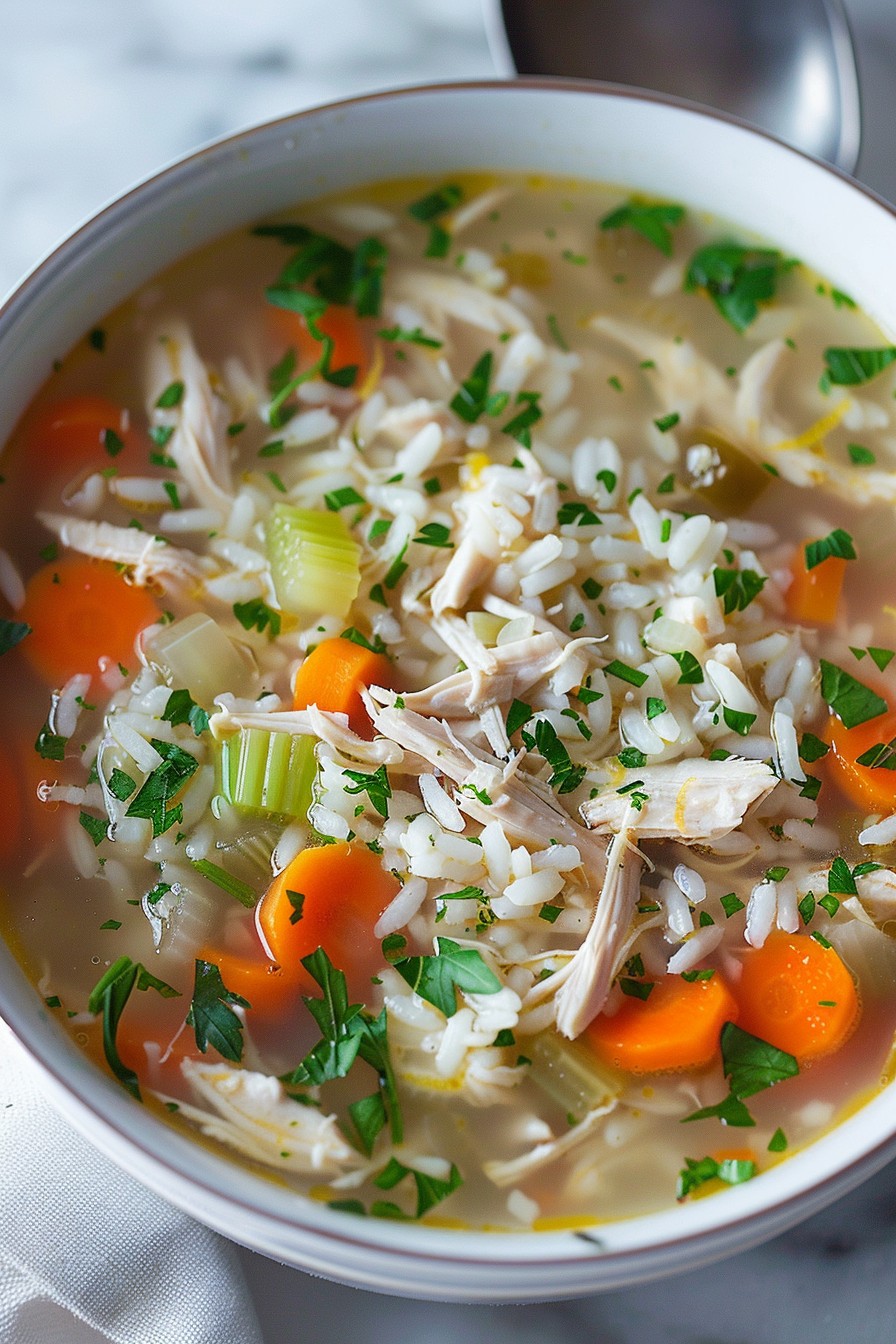 Lemon Chicken Rice Soup Recipe