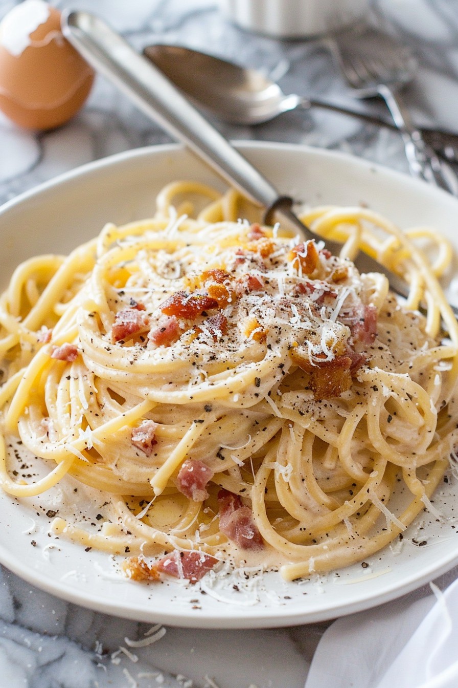 Pasta Carbonara Traditional Recipe