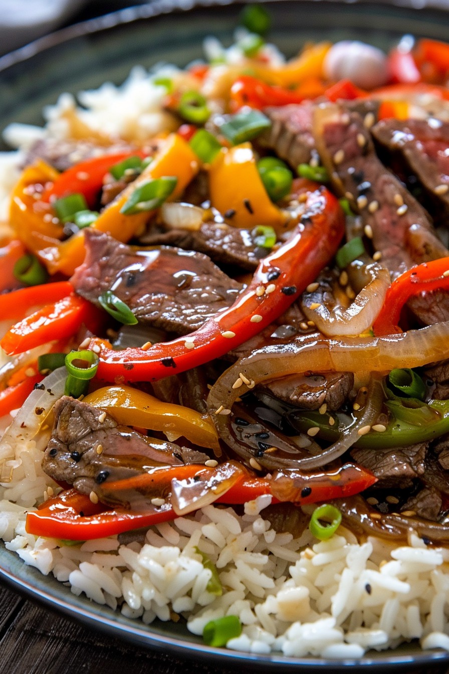 Pepper Steak And Rice Easy Recipe