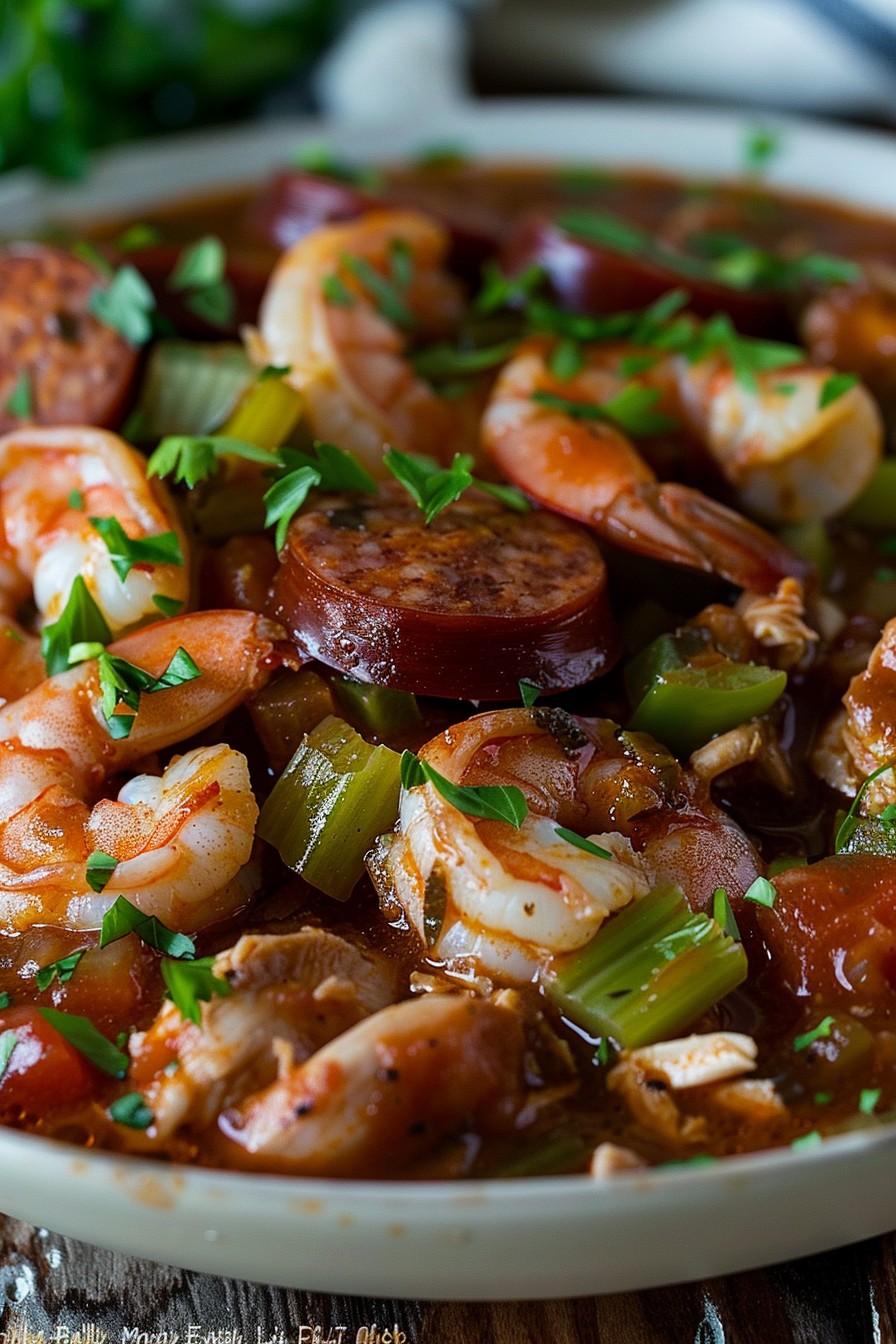 Shrimp Sausage Chicken Gumbo Recipe