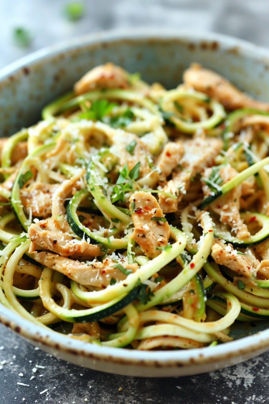 Zucchini Pasta And Chicken Recipe